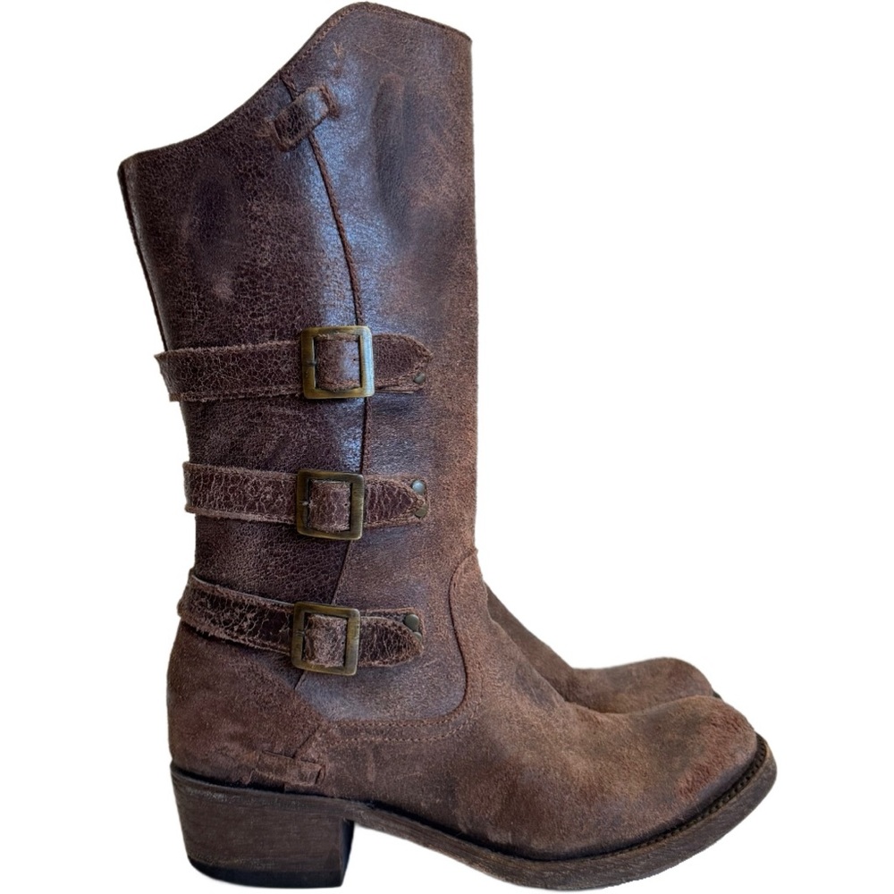 OG by Old Gringo Porto motorcycle Brown Boots Buckles Western Leather Size 8 B